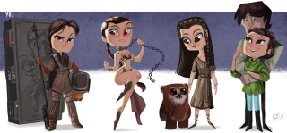 Illustration for article titled Fantastic cartoons show the evolution of famous characters and actors